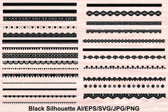 Classic Lace Borders Silhouettes Bundle