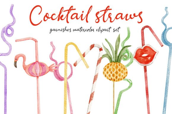 Cocktail Straws Party DIY Set: Elevate Your Drink-Themed Designs