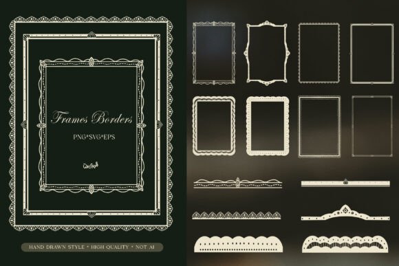 Elegant Vintage Frame Borders: Design Assets for Every Creator