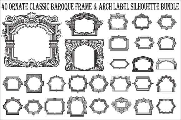Elevate Your Brand with Classic Baroque Arch Labels