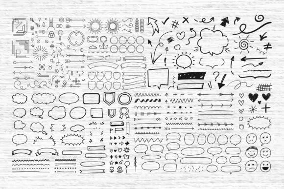 Hand Drawn Doodle Elements Collection: Your Go-To Sketch Kit