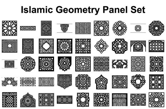 Islamic Geometry Panel Set: A Design Asset for Modern Crafters
