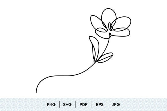The Art of Minimal One Line Flower SVG