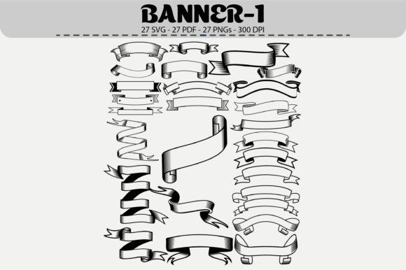 Timeless Appeal: Mastering Vintage Banner Clipart – 27 Designs