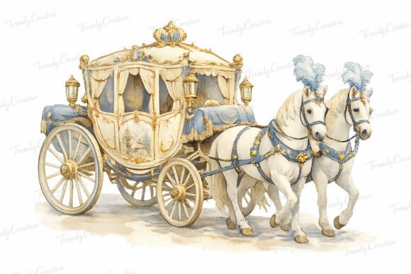 Timeless Elegance: Using Regency Horse Carriage Clipart PNG